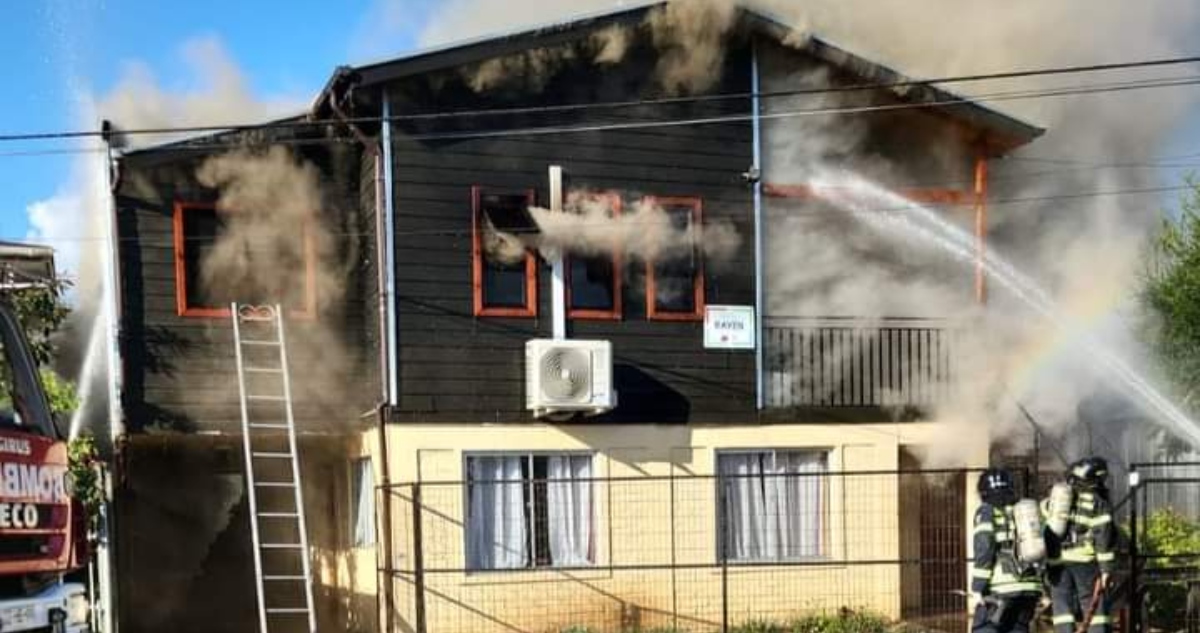Incendio en hogar de menores en Santa Bárbara