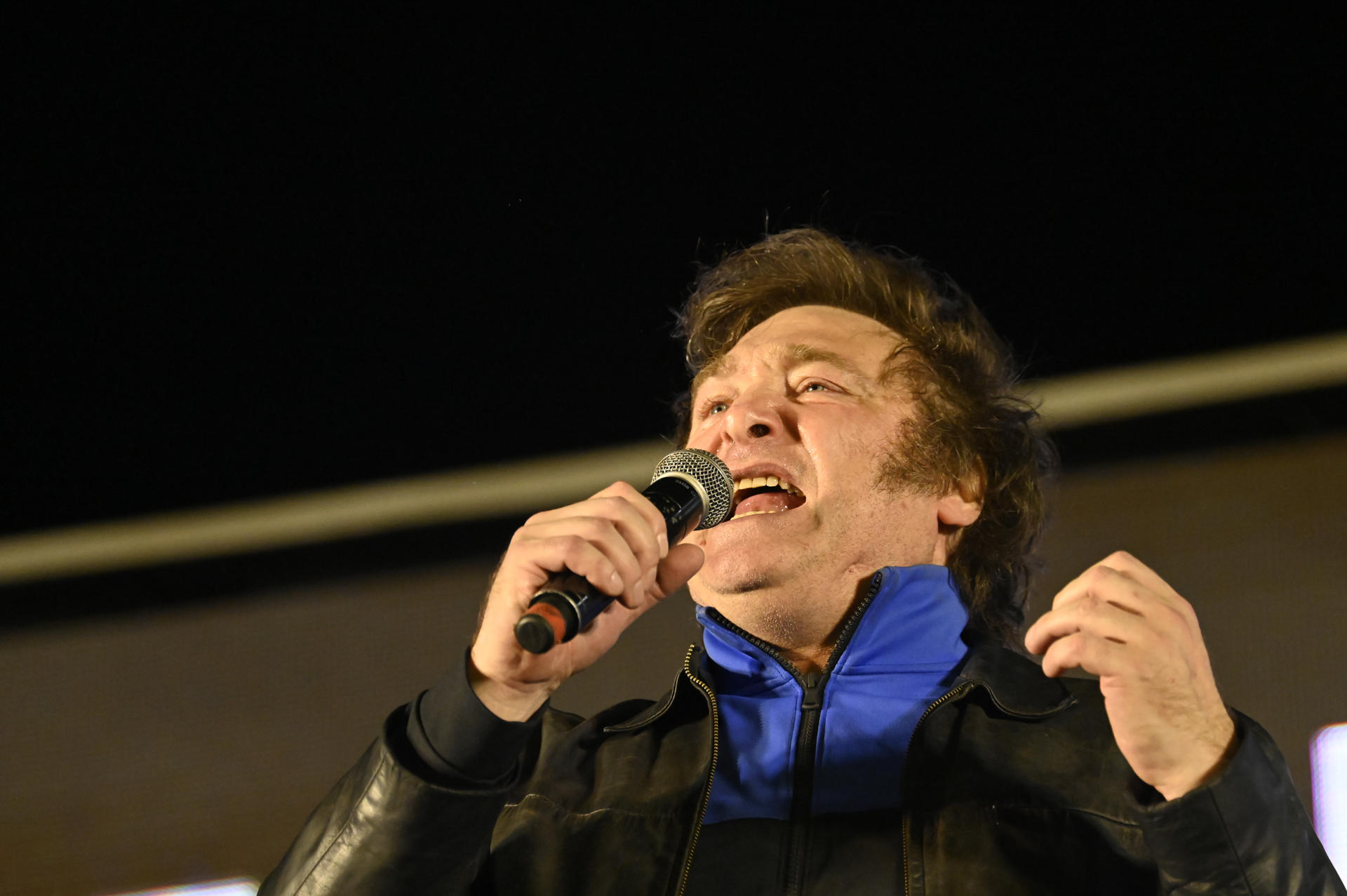 Javier Milei en el cierre de su campaña