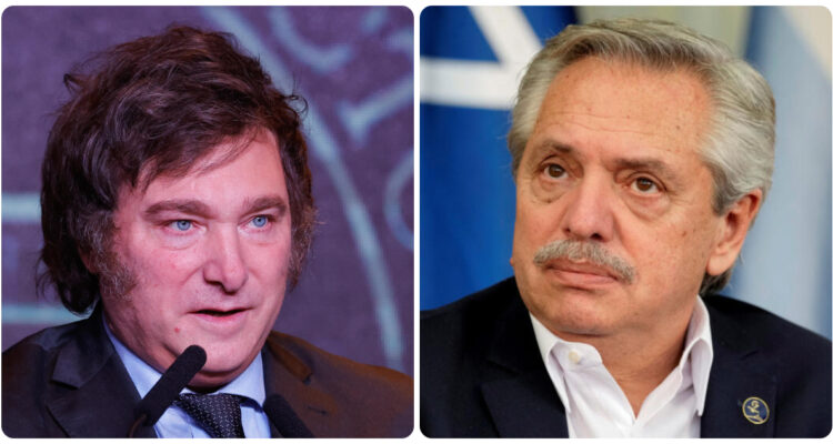 Javier Milei y Alberto Fernández