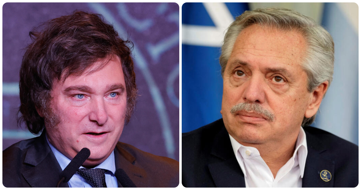 Javier Milei y Alberto Fernández