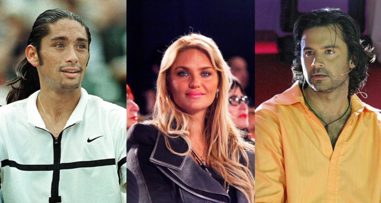 Marcelo Ríos (izquierda), Kenita Larraín (centro) y Felipe Camiroaga (derecha)