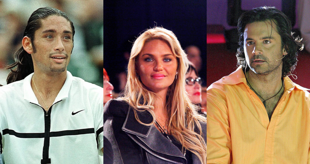 Marcelo Ríos (izquierda), Kenita Larraín (centro) y Felipe Camiroaga (derecha)