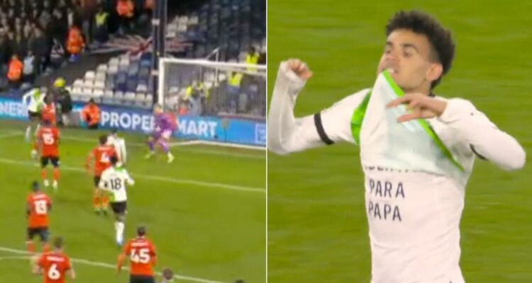 Con su papá secuestrado: Luis Díaz anota por Liverpool y se levanta camiseta para dejar fuerte mensaje