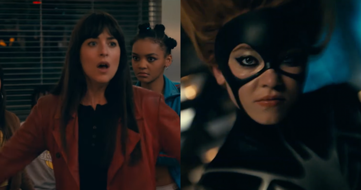 Dakota Johnson (izquierda) y Sydney Sweeney (derecha) en el tráiler de Madame Web