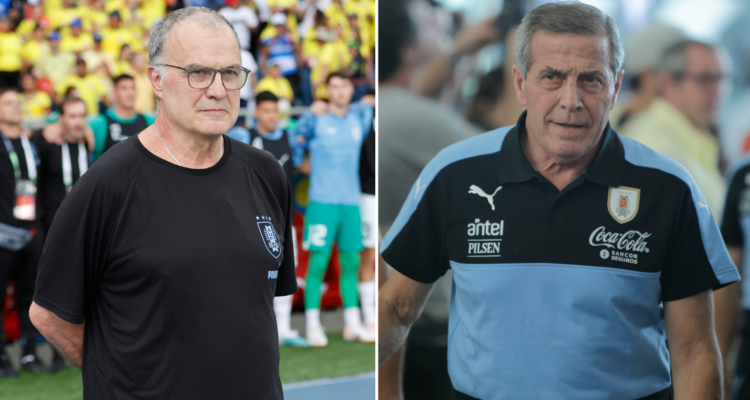 Maestro Tabárez elogia se rinde ante Marcelo Bielsa y su selección de Uruguay.