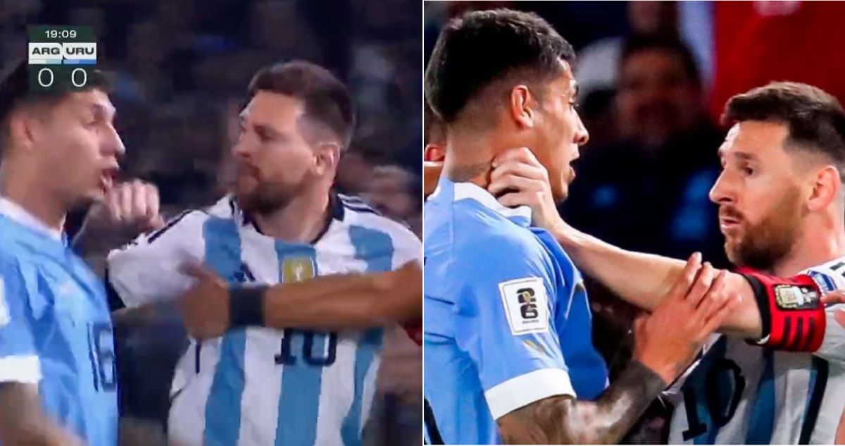 Perdonazo a Messi: crack tomo del cuello a uruguayo en una discusión y ni siquiera fue amonestado