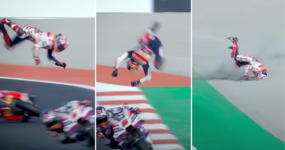 Apuntan a Marc Márquez por violento choque en el Moto GP de España.