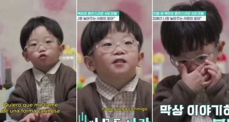 Niño coreano y duro testimonio