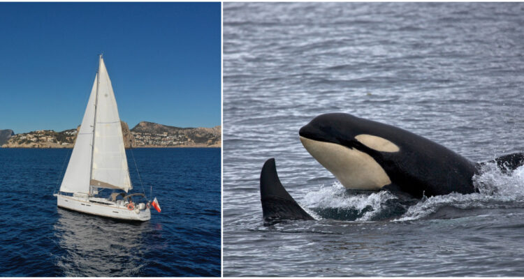 Orcas hunden embarcación en Estrecho de Gibraltar