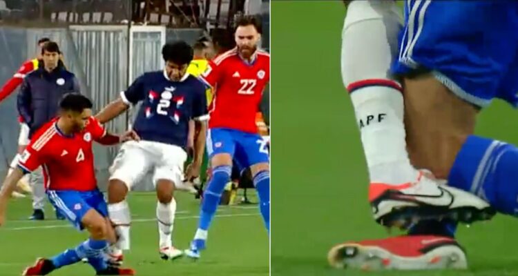 Descalificador planchazo a Gabrel Suazo: árbitro va al VAR y Paraguay se queda con 10 ante La Roja
