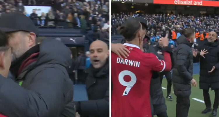 Pep Guardiola y Darwin Núñez se dijeron de todo tras el empate entre City y Liverpool.