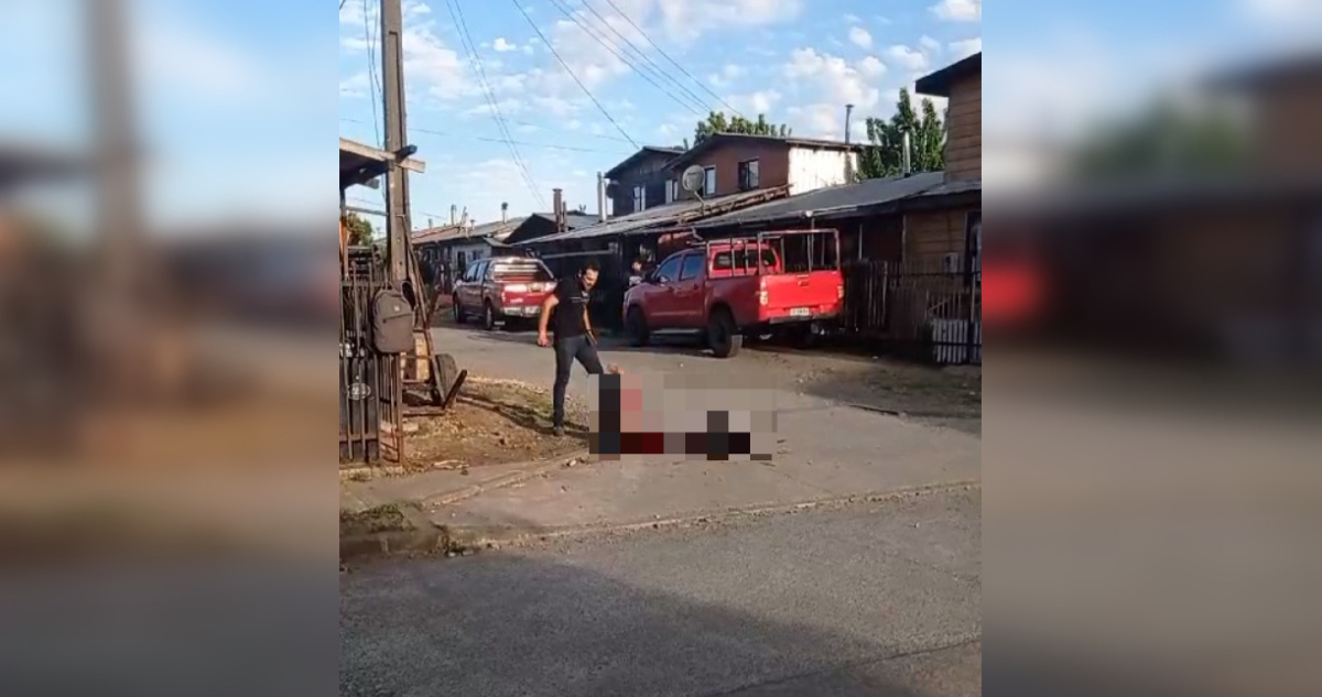Sujeto asesina a sangre fría, con varias puñaladas y en la vía pública a hombre en sector de Mariquina