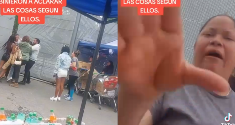 Imágenes registradas por comerciantes del conflicto con menores de edad extranjeros