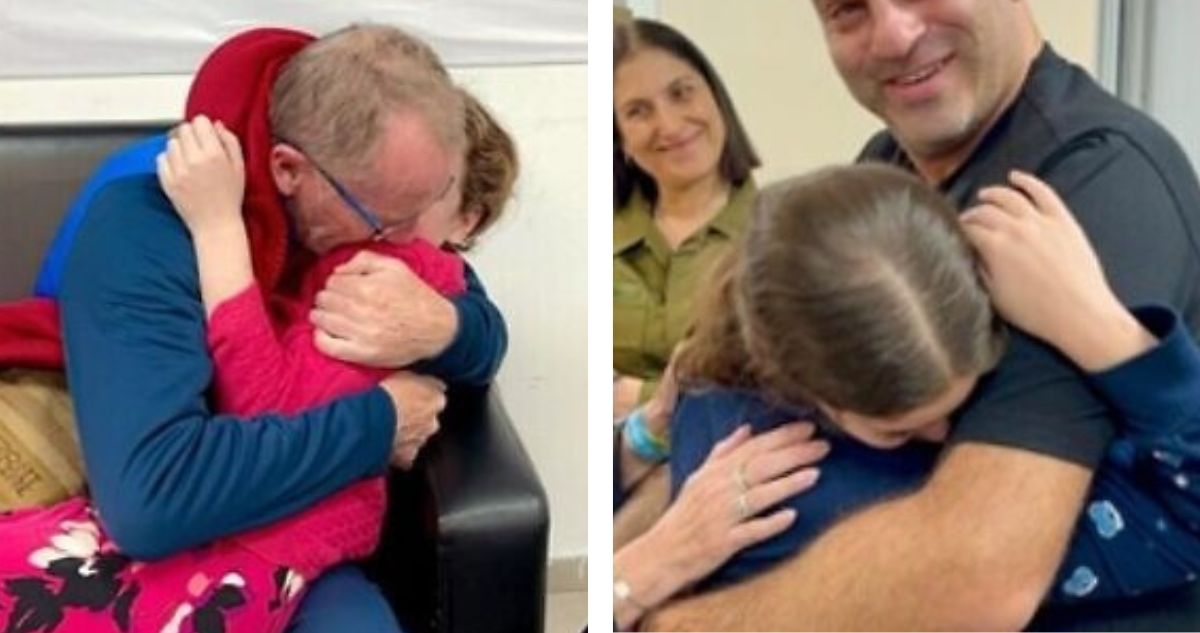 Video muestra reencuentro de Emily Hand y Hila Rotem con sus familiares, dos niñas israelíes que fueron secuestradas y liberadas por Hamás.