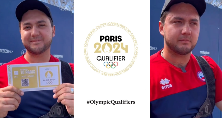 Ricardo Soto se emociona al clasificarse a los Juegos Olímpicos de París 2024.