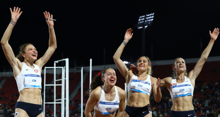 Santiago-2023-medalla-plata-atletismo-femenino-4×100