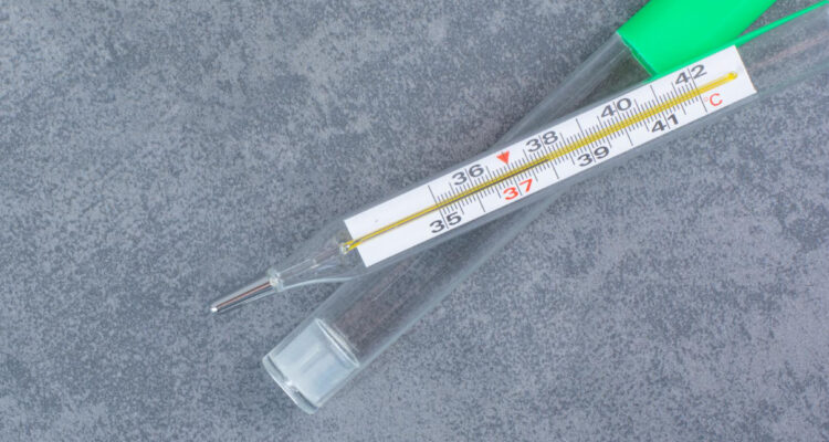 Termómetro de mercurio roto