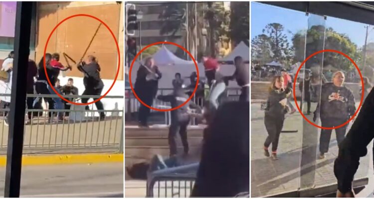 Turba ataca a guardias en mall de viña del mar