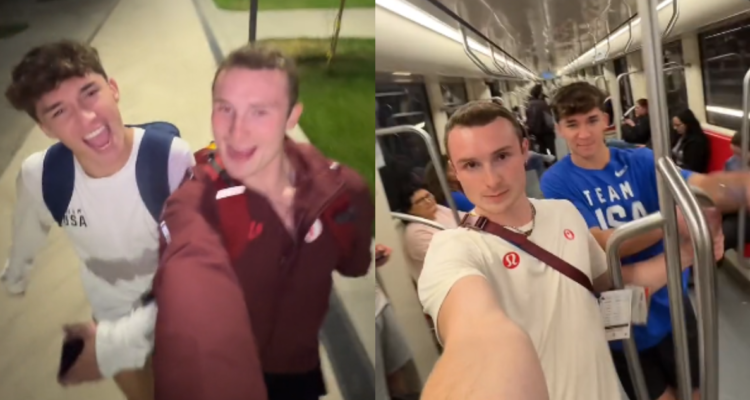 Bryden Hattie y Taylor Downs, nadadores norteamericanos conocidos como Y la Cheese