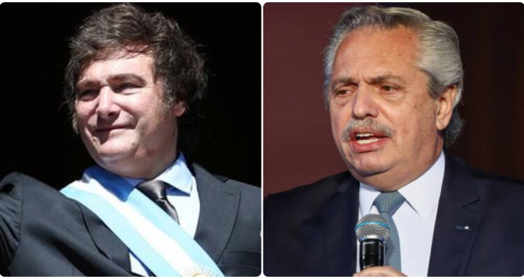 Javier Milei y Alberto Fernández