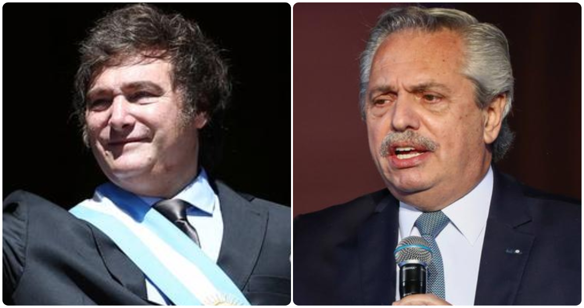 Javier Milei y Alberto Fernández