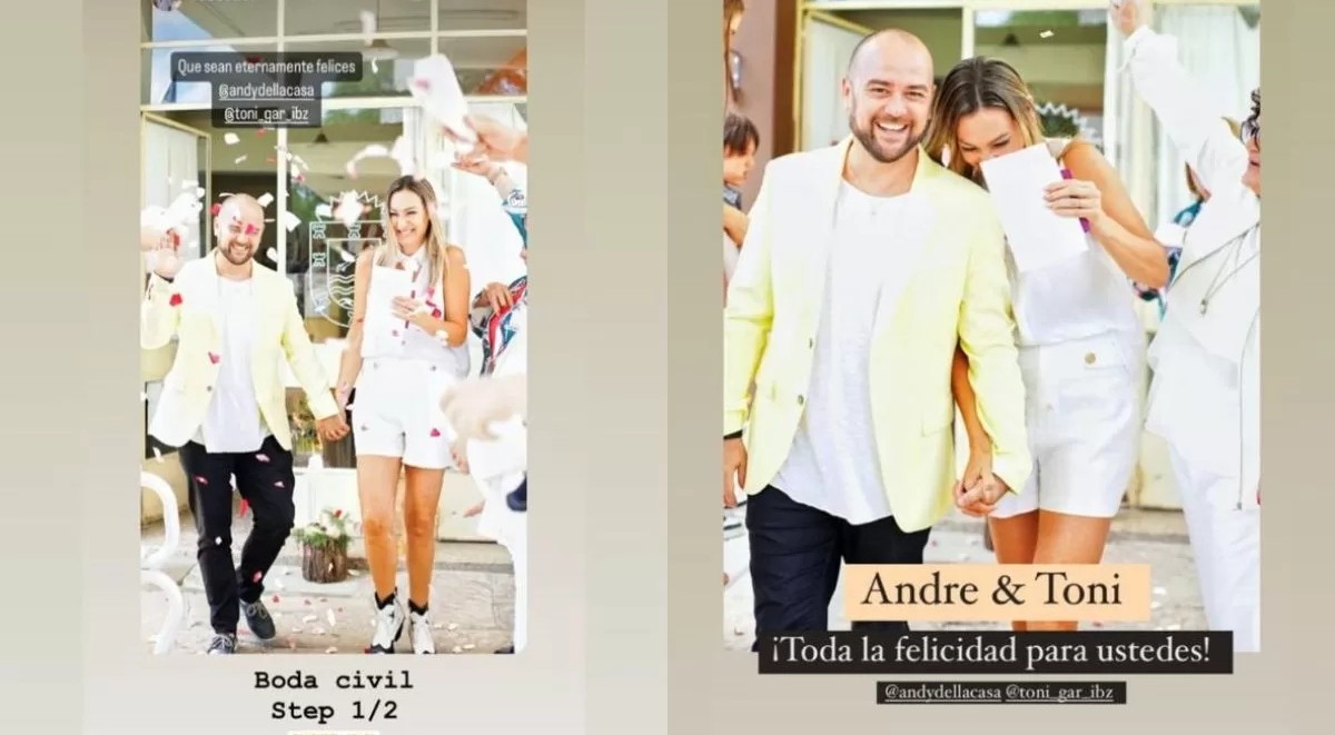 Andrea Dellacasa se casó con novio español tras 8 años de relación