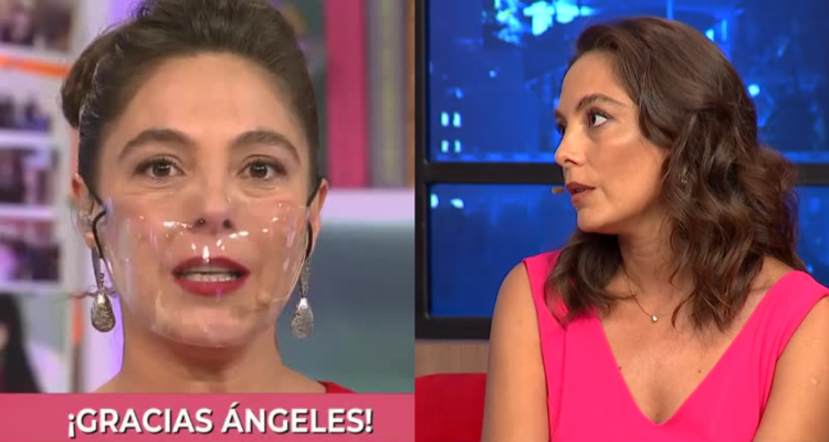 Ángeles Araya en Aquí somos todos (izquierda) y en Sin Dios ni Late (derecha)