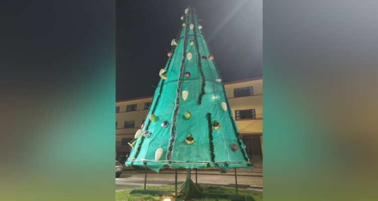 Críticas por descuidado árbol navideño de Ancud