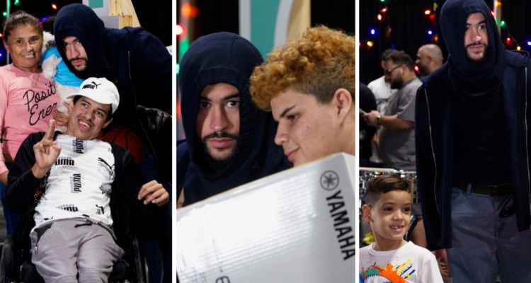 Bad Bunny celebró la Navidad en grande: entregó regalos a miles de niños y jóvenes en Puerto Rico