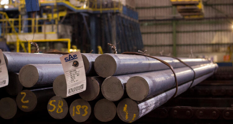 Barras de acero de la Compañía Siderúrgica Huachipato