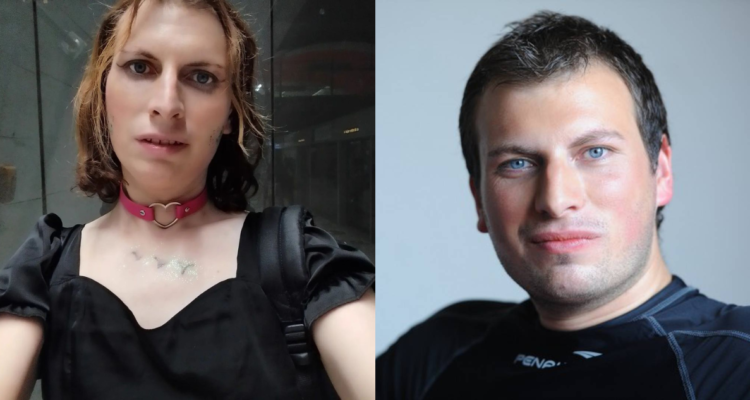 Brany Tepes antes (derecha) y después de su transición de género (izquierda)