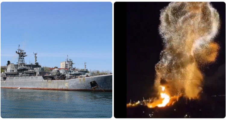 El buque Novocherkassk antes del ataque