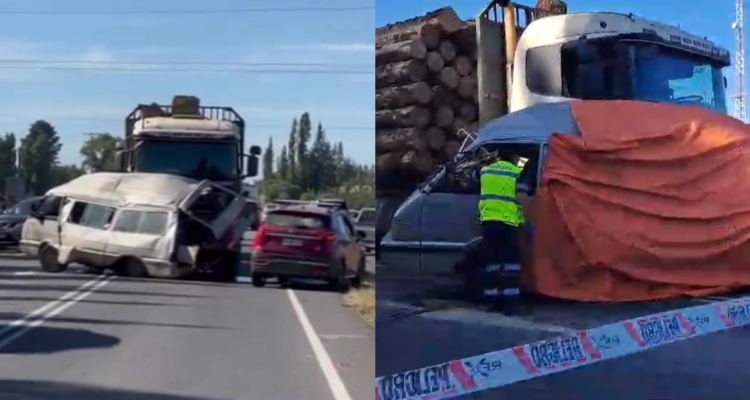 Grave colisión entre camión de carga y furgón deja 4 muertos en Los Ángeles