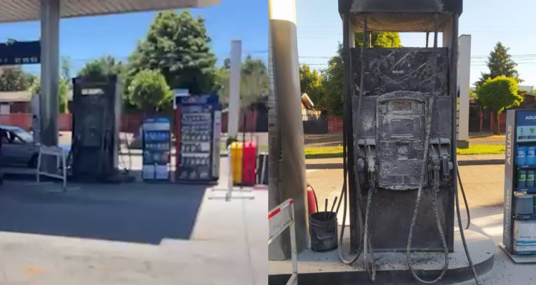 Encapuchados asaltan servicentro en Collipulli: robaron especies y quemaron dispensador de combustible