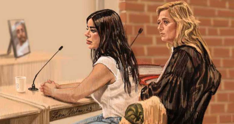 dibujo de la acusada