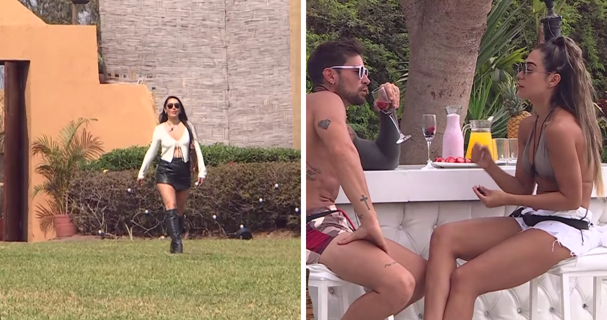 Dani Aránguiz en su ingreso a Tierra Brava (izquierda) y Luis Mateucci junto a Chama en una cita (derecha)
