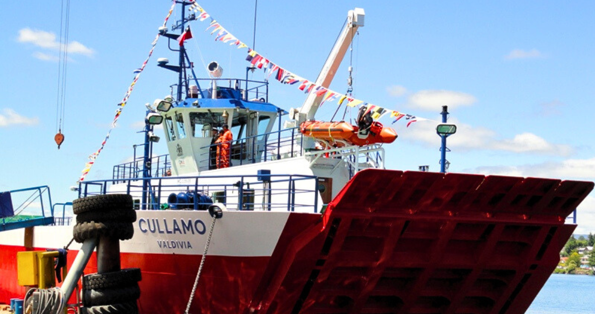 Barcaza Cullamó retorna a Bahía de Corral entre el 30 y 31 de diciembre en Valdivia