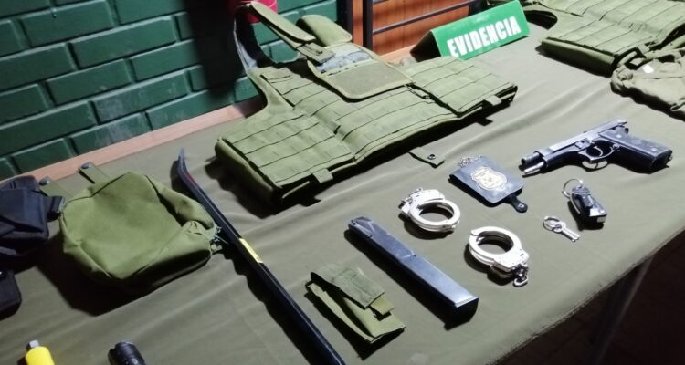 Extensa persecución que atravesó la capital deja 5 detenidos: portaban elementos para cometer robos