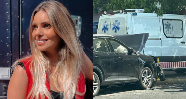 Faloon Larraguibel sufre accidente automovilístico: fue trasladada en ambulancia a un centro médico