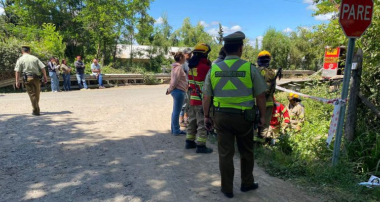 Hallan cuerpo de joven extraviado en Chimbarongo: desapareció el viernes tras caer a canal de regadío