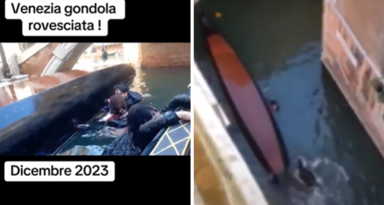 Turistas porfiados terminan en las frías aguas de Venecia por no hacer caso a gondolero: se volcaron