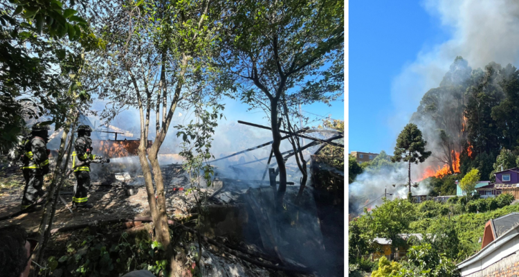 incendio vivienda Coronel