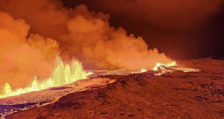 Erupción volcánica al norte de Grindavík