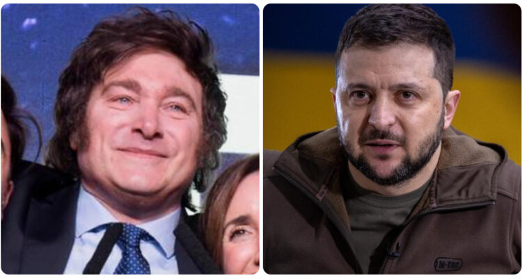 Javier Milei y Volodimir Zelenski
