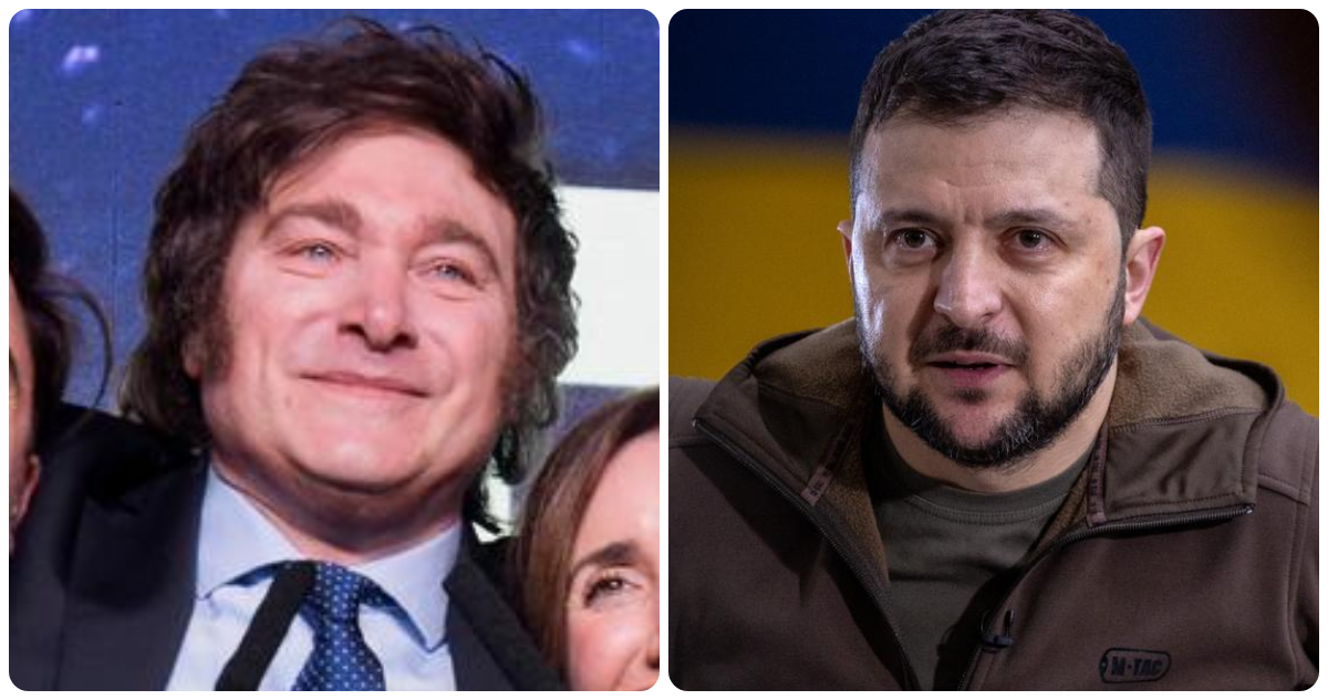 Javier Milei y Volodimir Zelenski