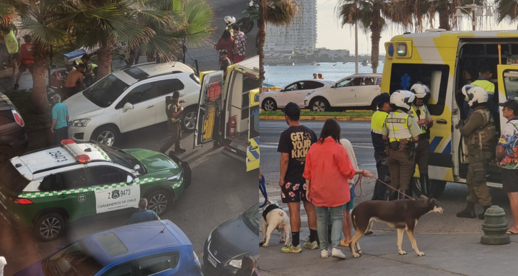 Joven fue apuñalado en Playa Cavancha de Iquique.