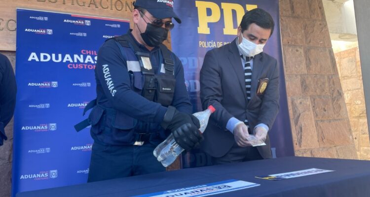 Ketamina líquida decomisada de paso Los Libertadores