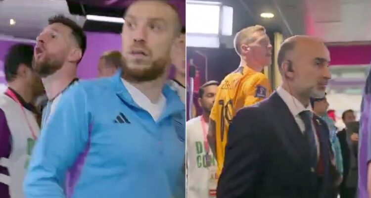 Revelan imágenes inéditas del caliente cruce Messi-Weghorst en Qatar