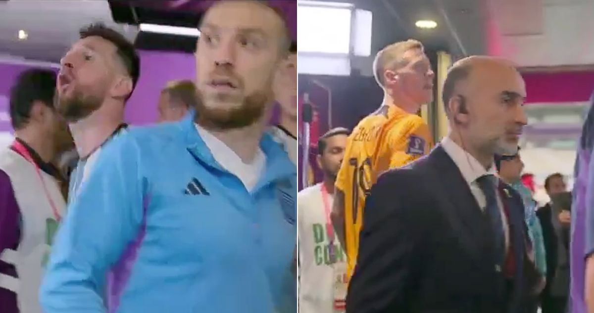 Revelan imágenes inéditas del caliente cruce Messi-Weghorst en Qatar