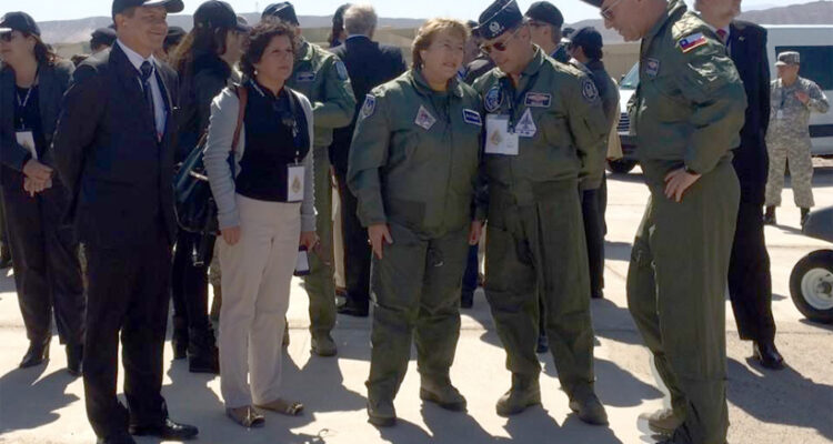 La expresidenta Michelle Bachelet en octubre de 2014